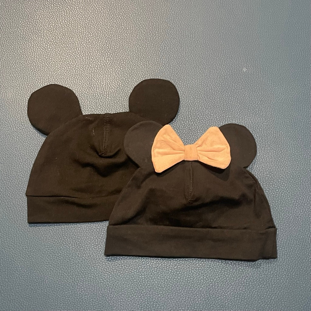 Baby H&M Disney Mickey & Minnie Mouse Hats One Size Black